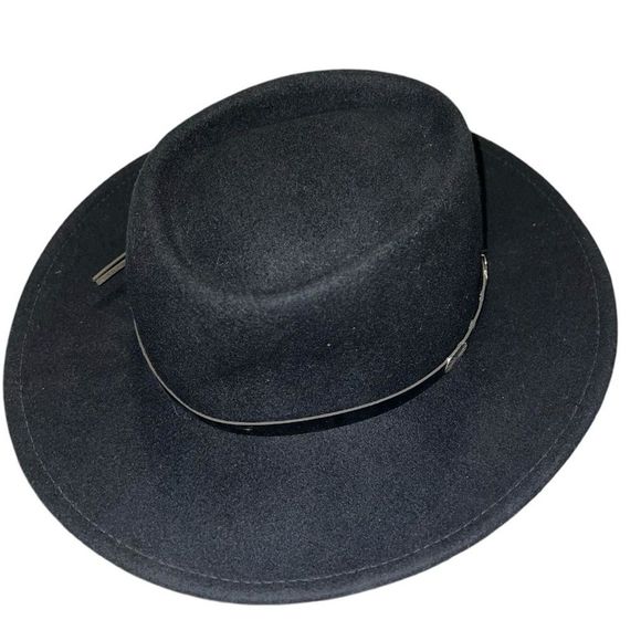 Silverado black 100% wool western fedora! main image 4